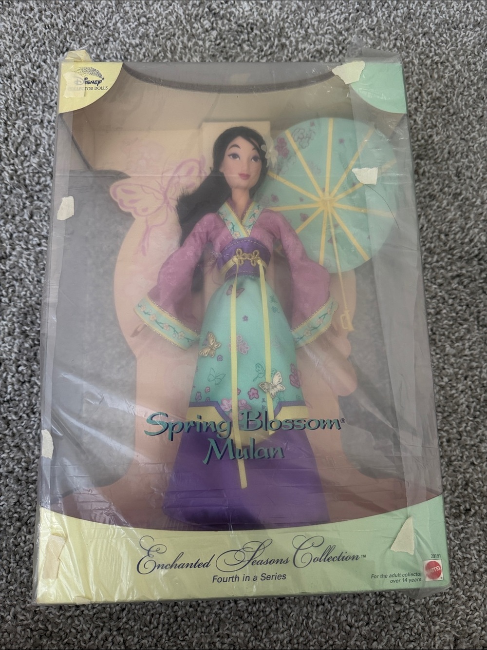Mattel Spring Blossom Mulan Doll - Teal, Purple, Pink, Yellow